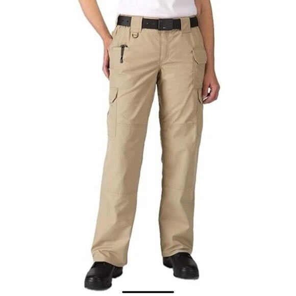 5.11 Tactical Women's Sz 20 Long Taclite Pro Ripstop Pants 8 Pockets Khaki Tan - Picture 1 of 14